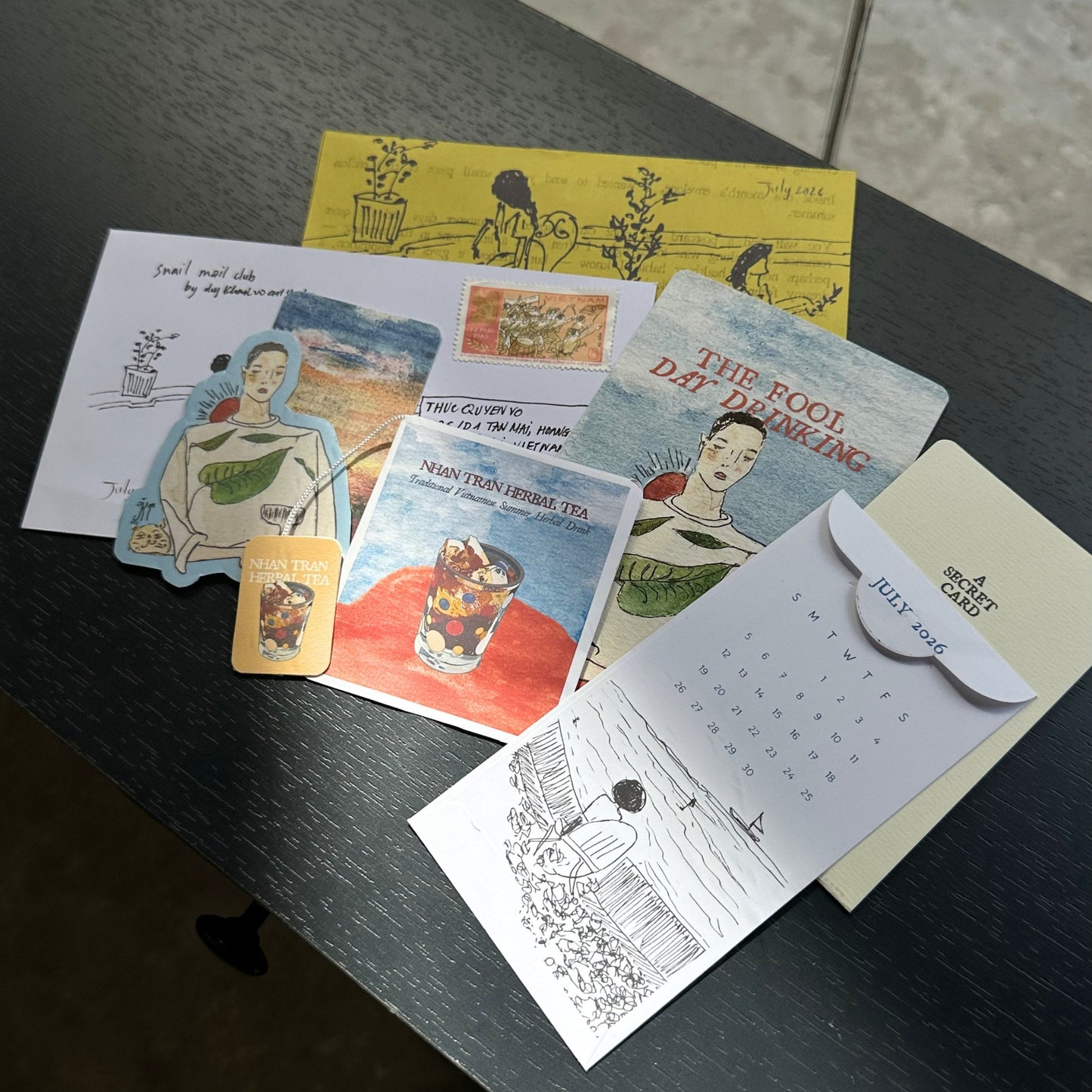 MONTHLY SNAIL MAIL TAROT CLUB — JULY 2026, Tarot Mail by Duy Khanh Vo | Handwritten Letters, Postcards, Tarot & Collectible Paper Goods