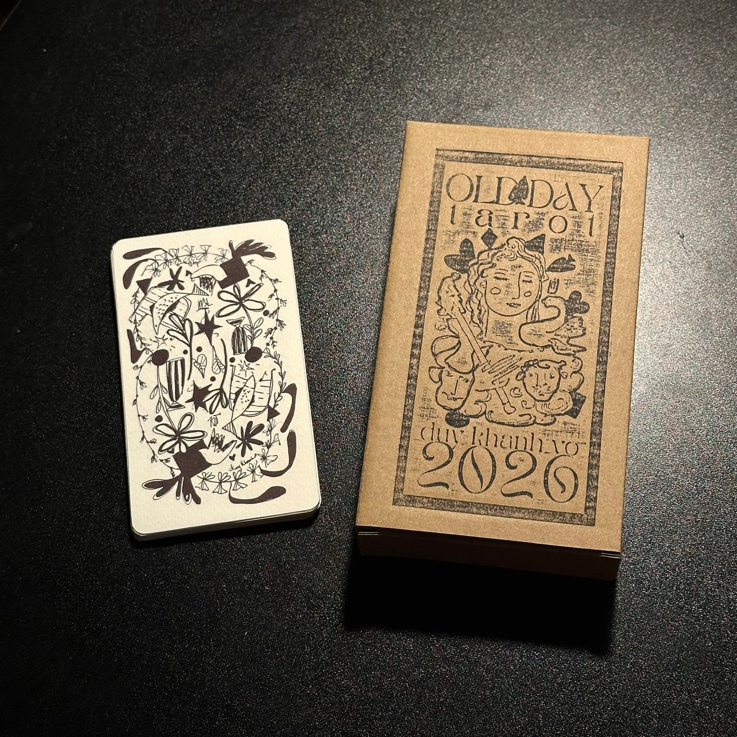 OLD DAY TAROT — Black & White Tarot Deck (82 Cards) by Duy Khanh Vo
