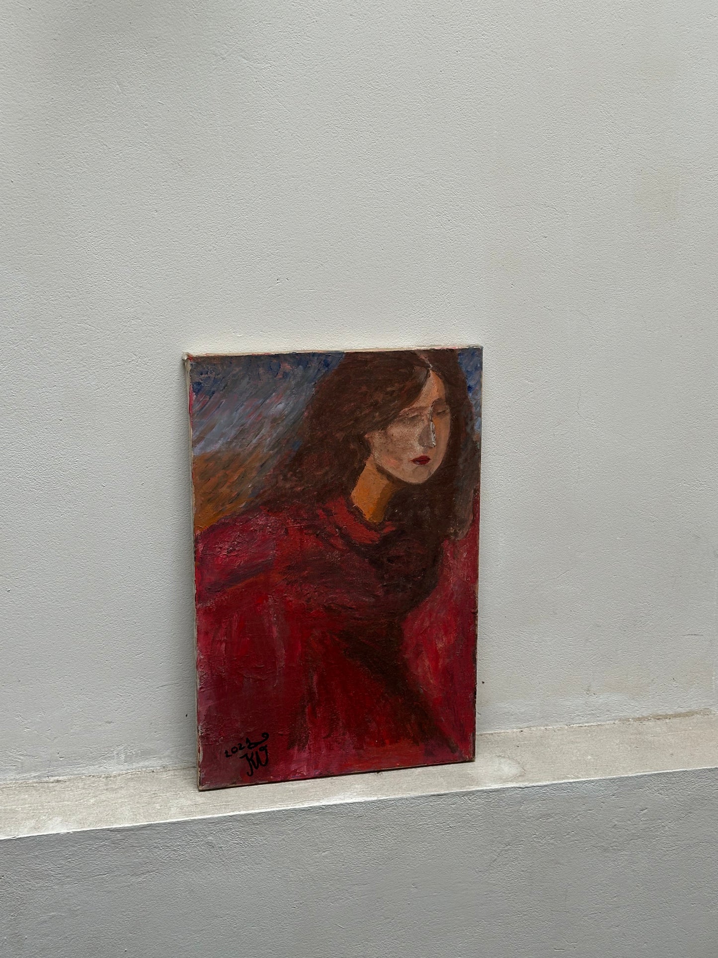 On The Go — The High Priestess | Original Acrylic Painting on Canvas (40 × 60 cm)