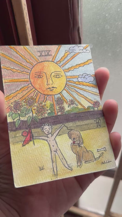 RARE — Quên Tarot: The Sun in Hoa Binh, Vietnam | Original Watercolor Painting on Art Paper (A6)